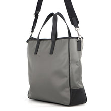 Load image into Gallery viewer, PRADA Triangle Logo 2-Way Tote Gray/Black2VG064 Nylon Saffiano LeatherLeather

