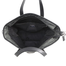 Load image into Gallery viewer, PRADA Triangle Logo 2-Way Tote Gray/Black2VG064 Nylon Saffiano LeatherLeather
