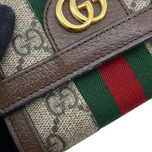 Load image into Gallery viewer, GUCCI Compact Wallet GG Supreme Ophidia Beige/Brown523174 GG Supreme/Leather
