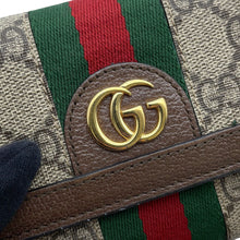 Load image into Gallery viewer, GUCCI Compact Wallet GG Supreme Ophidia Beige/Brown523174 GG Supreme/Leather
