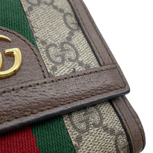 Load image into Gallery viewer, GUCCI Compact Wallet GG Supreme Ophidia Beige/Brown523174 GG Supreme/Leather
