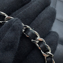 Load image into Gallery viewer, CHANEL Cambon line Chain wallet Black/SilverA46646 Leather
