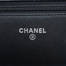 Load image into Gallery viewer, CHANEL Cambon line Chain wallet Black/SilverA46646 Leather
