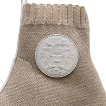 将图像加载到图库查看器中，HERMES Short boots Vol Vert Beige Knit Size 37
