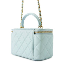 Load image into Gallery viewer, CHANEL Matelasse Vanity ChainShoulder Bag Light BlueAP2199 Lambskin
