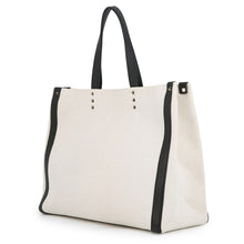 Load image into Gallery viewer, Valentino Garavani Logo Canvas Tote Beige/BlackTW2B0D21FWB Leather Canvas
