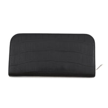 Load image into Gallery viewer, SAINT LAURENT PARIS Crocodile-embossed Zip Around Wallet Black326599 Leather
