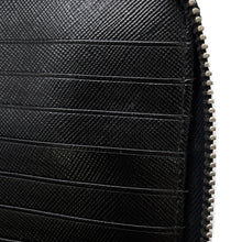 Load image into Gallery viewer, PRADA Zippy Organizer Zip Around Long Wallet Black/Brown/Beige Saffiano Leather
