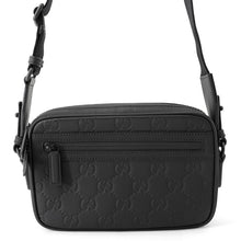 Load image into Gallery viewer, GUCCI GG Rubber Effect Shoulder Bag Black771293 AAC4D 1000 Rubber Canvas
