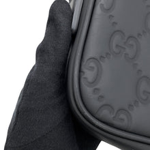 Load image into Gallery viewer, GUCCI GG Rubber Effect Shoulder Bag Black771293 AAC4D 1000 Rubber Canvas
