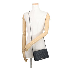 Load image into Gallery viewer, CHANEL Boy Chanel Chain Wallet BlackAP1117 Caviar Leather
