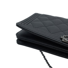 Load image into Gallery viewer, CHANEL Boy Chanel Chain Wallet BlackAP1117 Caviar Leather
