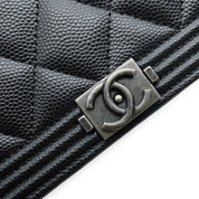 Load image into Gallery viewer, CHANEL Boy Chanel Chain Wallet BlackAP1117 Caviar Leather

