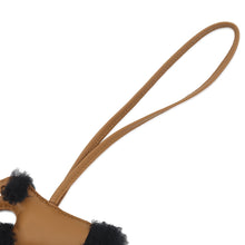 Load image into Gallery viewer, HERMES Buddy Bag Charm Kraft/Black Lambskin Mouton
