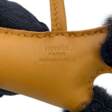 Load image into Gallery viewer, HERMES Buddy Bag Charm Kraft/Black Lambskin Mouton

