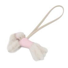 Load image into Gallery viewer, HERMES Buddy Epic Bag Charm Rose Darling / Craie / Ecru Lambskin Mouton
