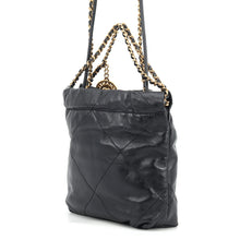 Load image into Gallery viewer, CHANEL CHANEL22 BlackAS3980 Shiny Calf Leather Size Mini
