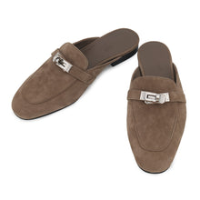 Load image into Gallery viewer, HERMES mule oz Etoupe suede Size 36H
