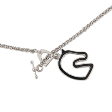 Load image into Gallery viewer, HERMES Tonnerre Necklace Size Small Black Metal

