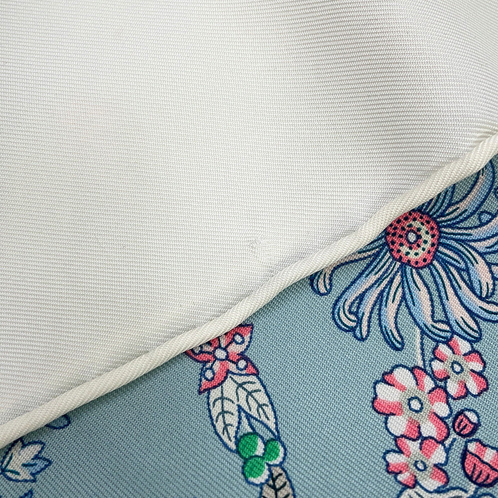 HERMES Carre Bride de Gala en Fleur Size 90 White/Blue Gacier