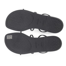 Load image into Gallery viewer, HERMES Mykonos Sandals Black Rubber Size 37
