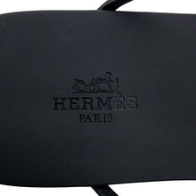 将图像加载到图库查看器中，HERMES Mykonos Sandals Black Rubber Size 37
