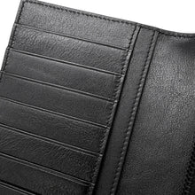 将图像加载到图库查看器中，SAINT LAURENT PARIS 2-fold long wallet Black653820 Leather
