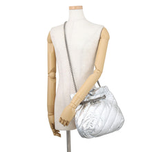 Load image into Gallery viewer, BALENCIAGA Crash Chain Tote Bag Silver742942210IW8110 Leather Size Small
