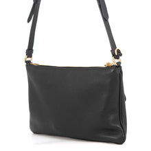 将图像加载到图库查看器中，PRADA Triangle Logo Shoulder Bag Black1BC238 Leather
