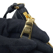将图像加载到图库查看器中，PRADA Triangle Logo Shoulder Bag Black1BC238 Leather

