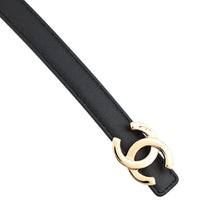 Load image into Gallery viewer, CHANEL CC Logo Belt Size 80 Black/BordeauxAAC224 Leather
