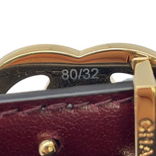 Load image into Gallery viewer, CHANEL CC Logo Belt Size 80 Black/BordeauxAAC224 Leather
