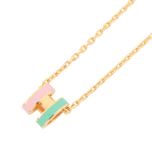 将图像加载到图库查看器中，HERMES Pop Ash Necklace Rocabar Size Mini Malabar Gold Plated Lacquer
