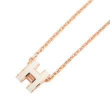 将图像加载到图库查看器中，HERMES Pop Ash Necklace Size Mini White Lacquer Gold Plated

