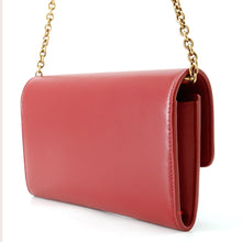 Load image into Gallery viewer, SAINT LAURENT PARIS Le Maillon Chain Wallet Opium Red696608 Calf Leather
