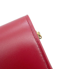 Load image into Gallery viewer, SAINT LAURENT PARIS Le Maillon Chain Wallet Opium Red696608 Calf Leather
