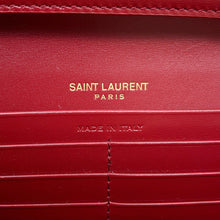 Load image into Gallery viewer, SAINT LAURENT PARIS Le Maillon Chain Wallet Opium Red696608 Calf Leather
