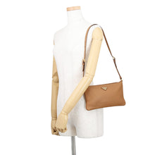 将图像加载到图库查看器中，PRADA Shoulder Bag Brown1BC238 Soft Grain Leather
