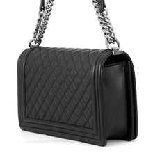 将图像加载到图库查看器中，CHANEL Boy Chanel BlackA92193 Lambskin Size Large
