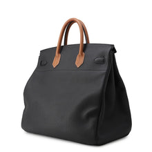 Load image into Gallery viewer, HERMES HAUT A COURROIES Tricolore Black/Gold/Blue Royal Togo Leather Size 40
