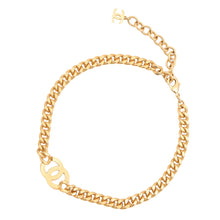 Load image into Gallery viewer, CHANEL CC Logo Choker GoldAB8930 Metal Rhinestone

