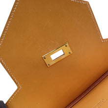 将图像加载到图库查看器中，HERMES Himalayan Handbag Natural/Rouge Vif/Navy Toile H Box Calf Leather

