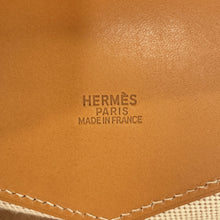 将图像加载到图库查看器中，HERMES Himalayan Handbag Natural/Rouge Vif/Navy Toile H Box Calf Leather

