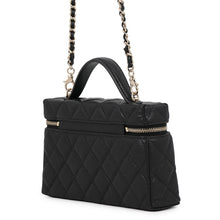 Load image into Gallery viewer, CHANEL Matelasse Classic Vanity Chain Pouch BlackAP4385 Caviar Leather
