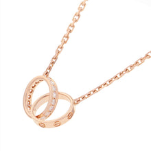 Load image into Gallery viewer, CARTIER Baby Love Semi-Pave NecklaceB7013900 18K Pink Gold
