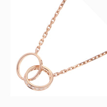 Load image into Gallery viewer, CARTIER Baby Love Semi-Pave NecklaceB7013900 18K Pink Gold
