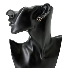 Load image into Gallery viewer, CHANEL CC Logo Stud Earrings GoldABD766 Rhinestone Metal
