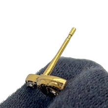 Load image into Gallery viewer, CHANEL CC Logo Stud Earrings GoldABD766 Rhinestone Metal
