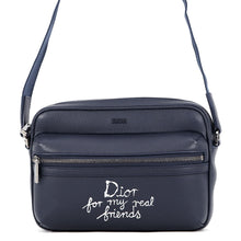 将图像加载到图库查看器中，Dior DIOR HYLTON NEL Shoulder Bag Navy1ESPO340FRY_H56E Leather
