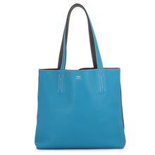 Load image into Gallery viewer, HERMES Double sense Etain/Blue Zanzibar Taurillon Clemence Size 28
